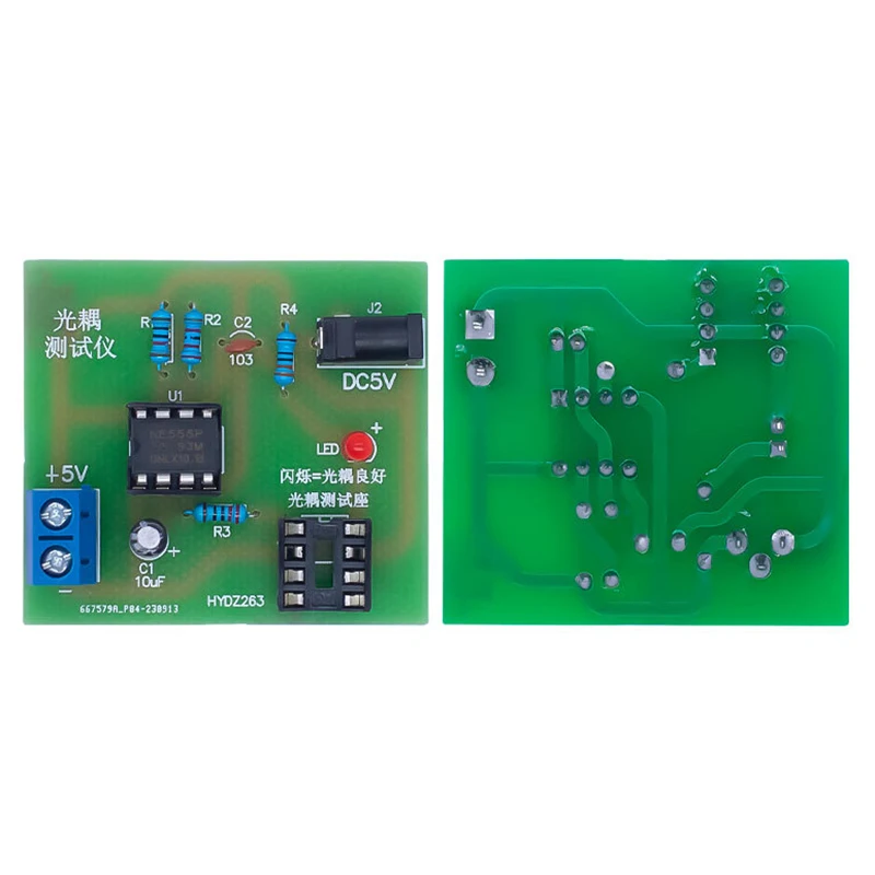 1pc Optocoupler Tester DIY Kit Board Practice Welding DIY Electronic Product Spare Parts and Assembling Spare Parts