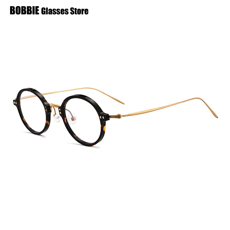 

Round Retro Prescription Extra Small Pure Titanium Spectacle Glasses Frame Myopia Men Women Japanese Ultra-light Eyeglasses New