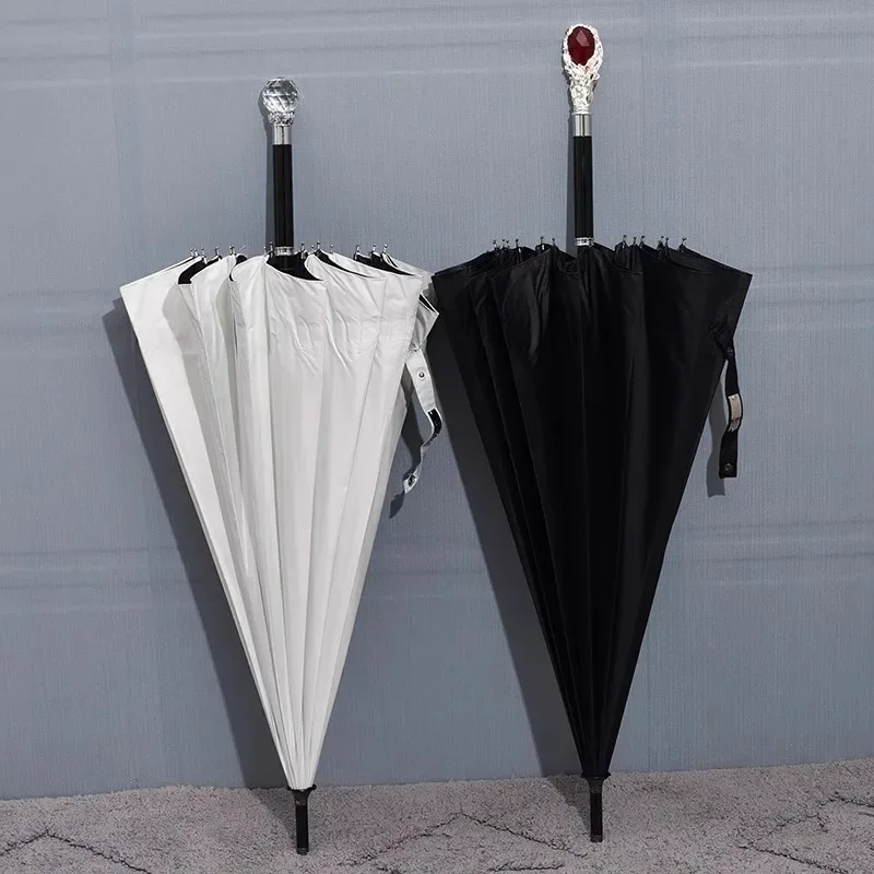 Creative Gemstone Modelling Long Handle Umbrellas Sunshine Rain Retro Business Gift Umbrellas Non-automatic Umbrella Household