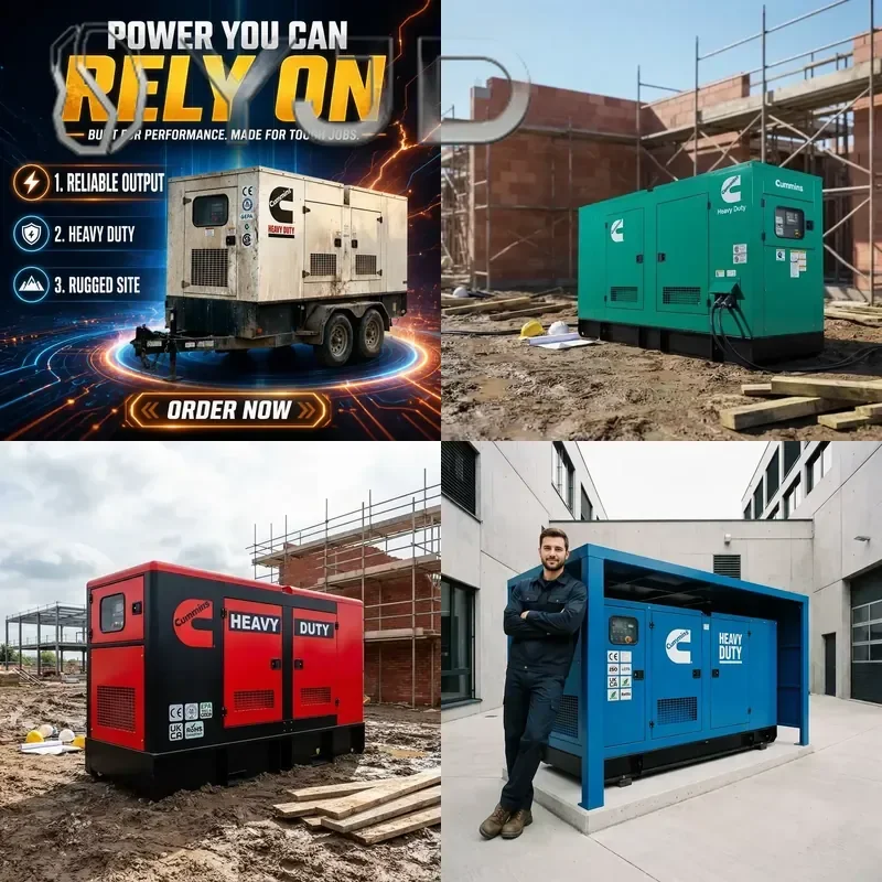 EPA Weichai 30KW 50KW 100KW Super Silent Open Frame Generator 12V 24V 48V DC Remote Start Water Cooling Genset