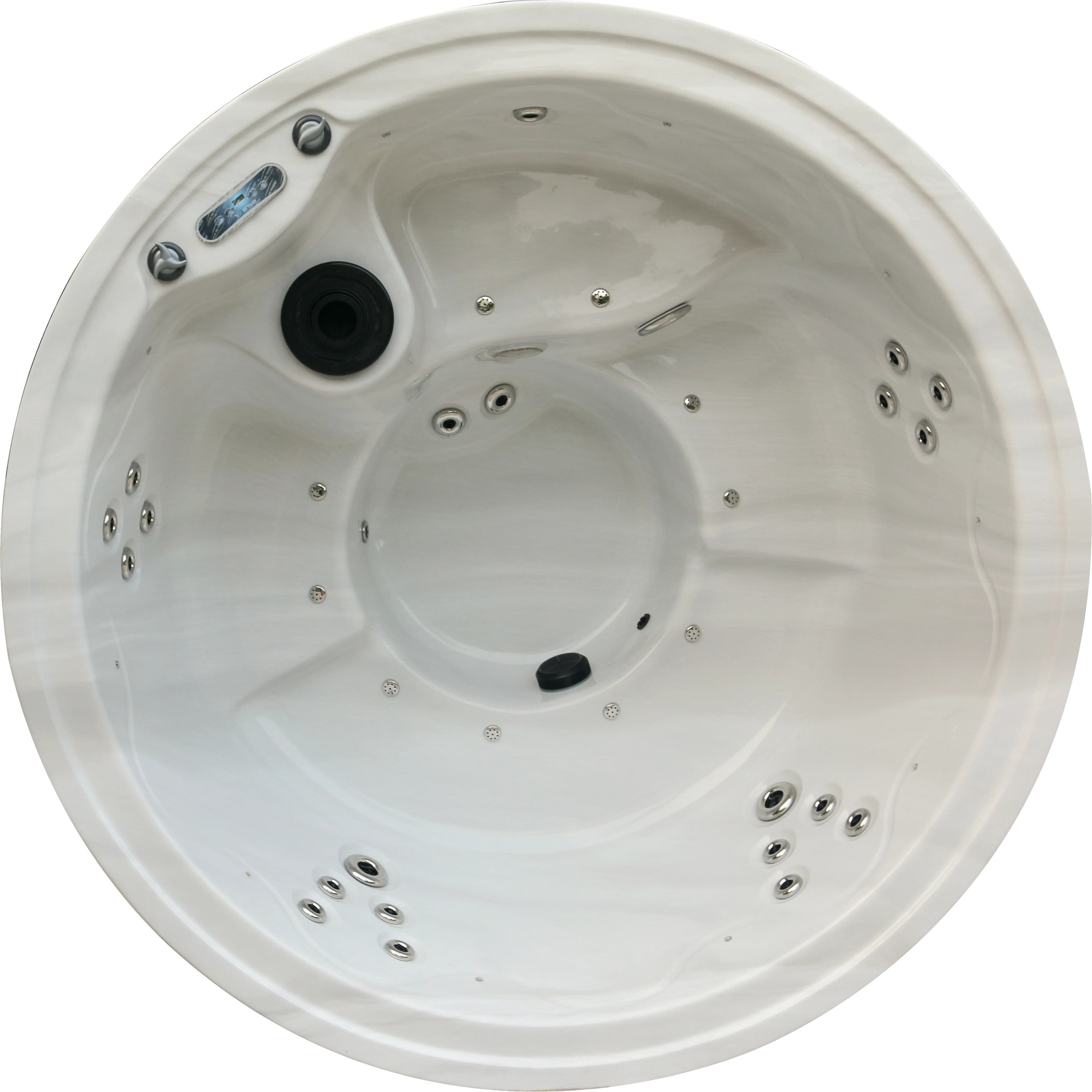 Round Freestanding Spa, Aristech Acrylic Outdoor Hot Tub, Balboa Control System, 5 Seater Whirlpool with Heating System