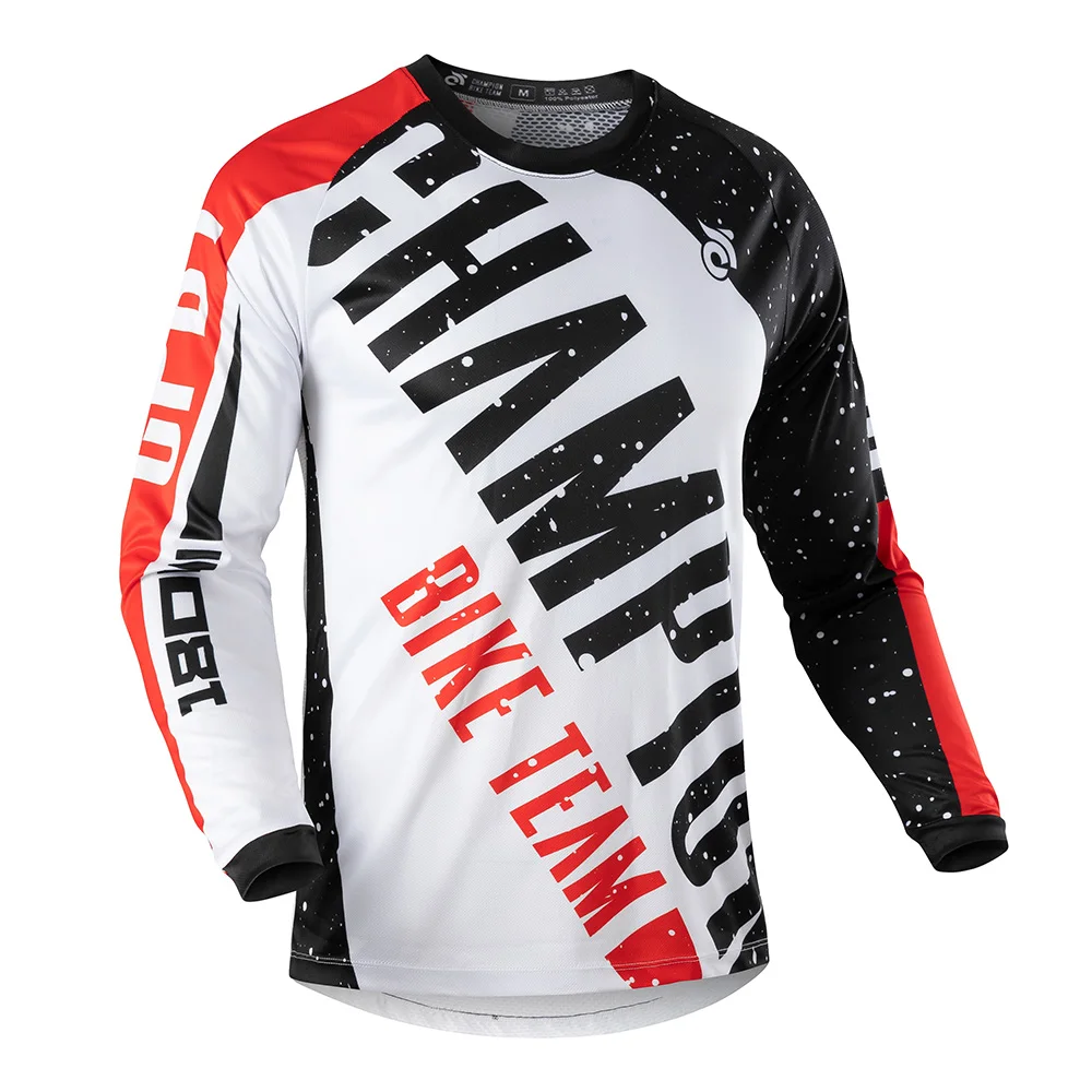 Men's Summer Thin Long Sleeve Downhill Cycling Jersey MTB DH Sun Protection Breathable Quick Dry Team Custom Logo Racing Tops