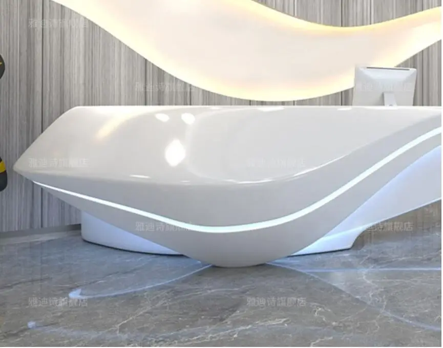 Paint creative company Reception desk modern bar beauty salon hotel counter