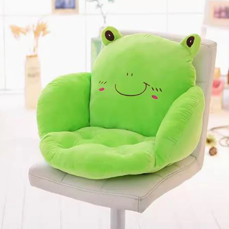 Office Chair Mat Autumn Winter One-piece Student Stool Cushion Cartoon Cute Plush Seat Cushion Soft Thicken Backrest Cushions