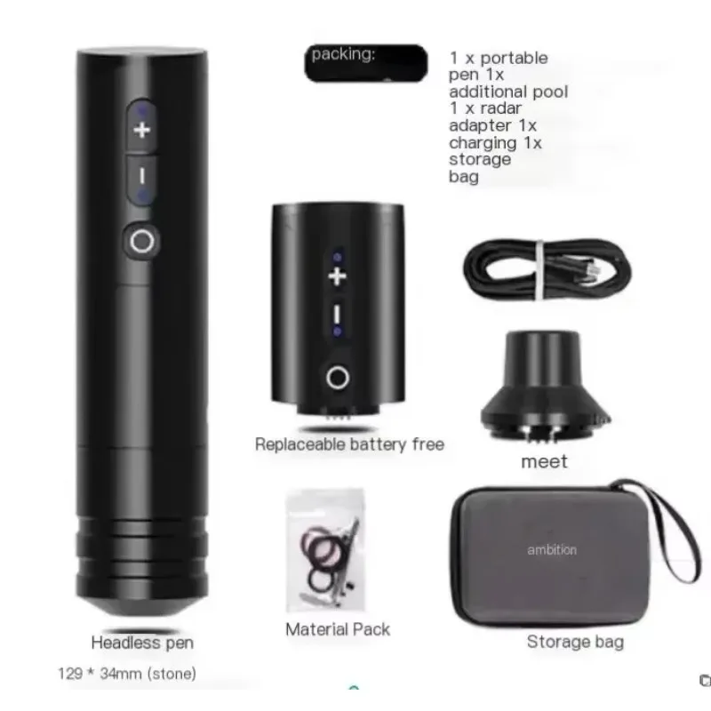 2025FOR Sol Nova Unlimited Wireless Tattoo Pen Maschine Ambition 4mm Hub für Tattoo Künstler Body Art Body Art Darstellung