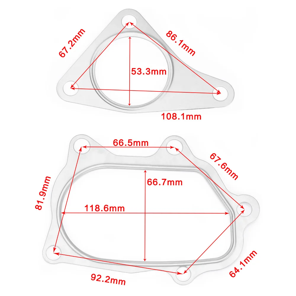 PQY - 1 PIECE For SUBARU TOYOTA EJ20 EJ25 TD04L TD05H TD04 TD05 Turbo Gaskets Down pipe Manifold Gasket Kit