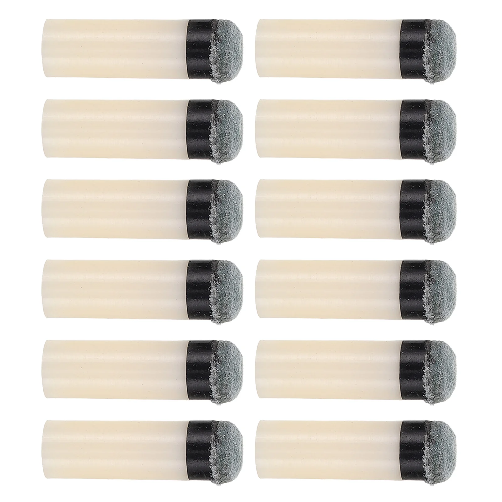 

12Pcs Pool Cue Tips Screw on Replacement 11Mm Easy Install Billiard Cue Stick Repair Kit Recreation Supplies Snooker Supplies