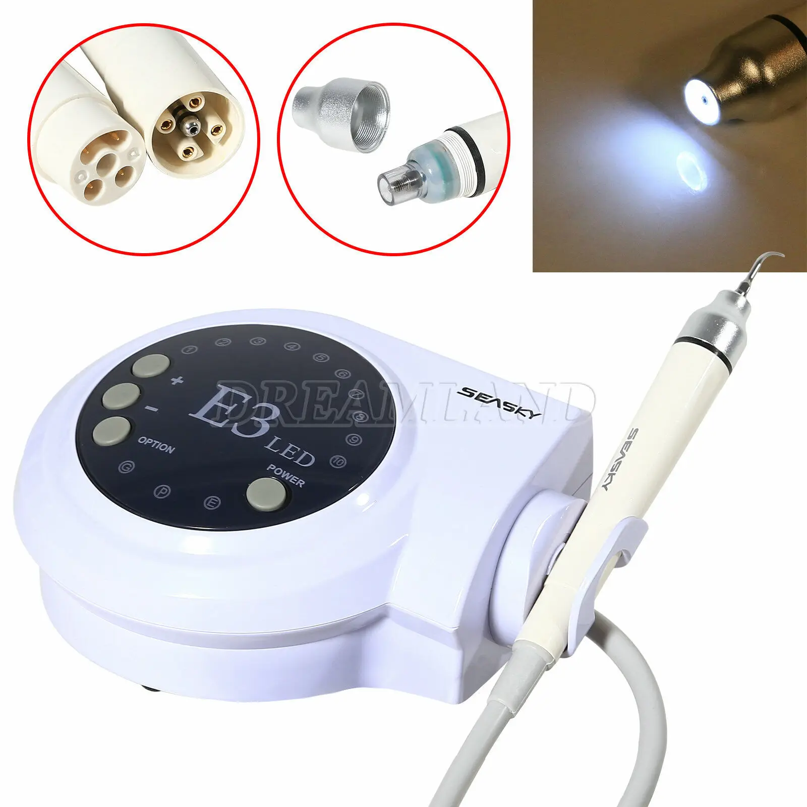 Dental Ultrasonic Piezo Scaler for Cavitron EMS with 1*LED light Scaler Handpiece E3L