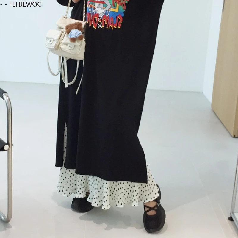 Holiday Womens Summer Skirts Hot Sales Korean Japan Style Design Date Fashion French Style High Elastic Waist Skirt Long 4188