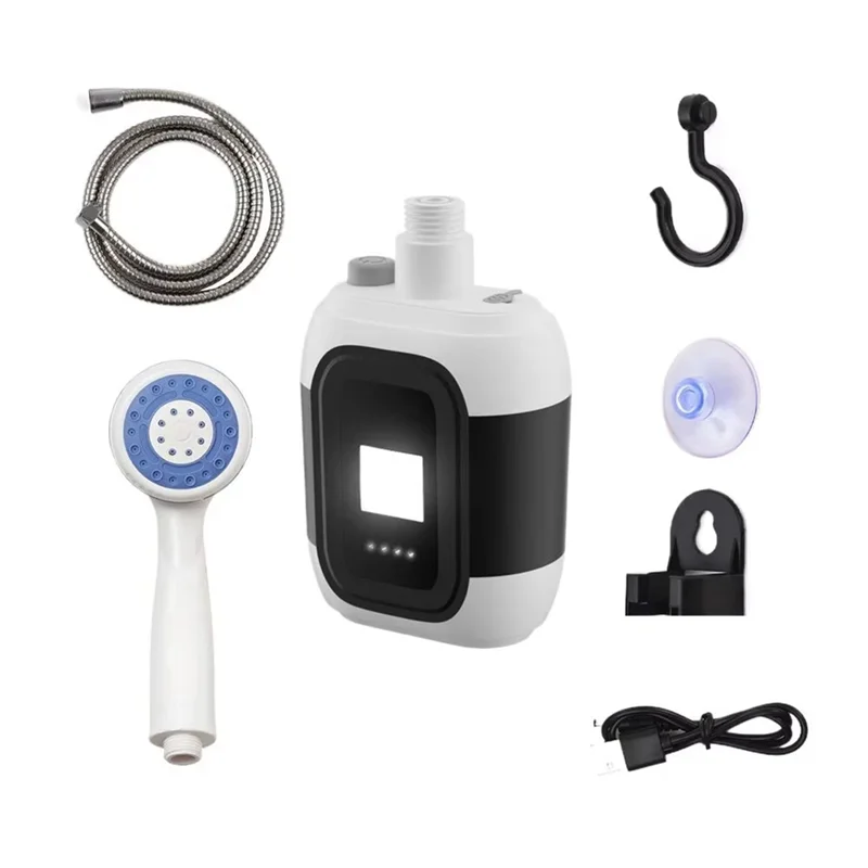 GYTB-Outdoor portátil para acampamento chuveiro bomba elétrica recarregável usb para acampamento lavagem de carro jardim limpeza banho de animais de estimação