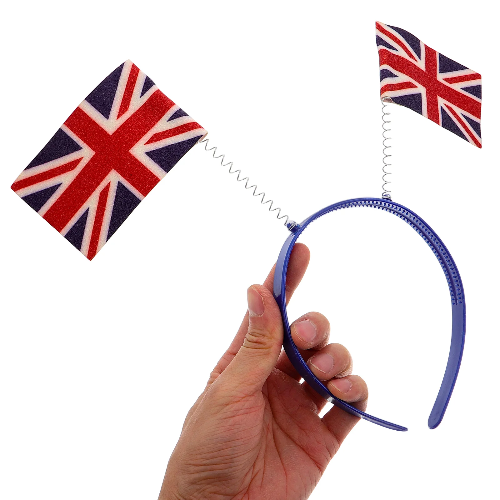 

Union Jack British Flag Head Bopper 3D Spring Headband for Women Girls Football Parties Costume Events Uk Flag Hair Accessory