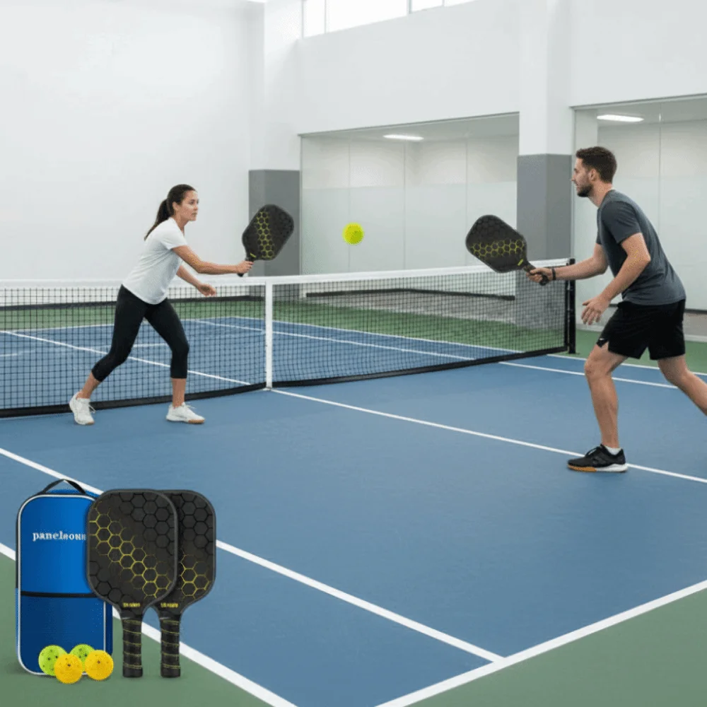 

Fiberglass Surface Pickleball Racket Honeycomb Core Lightweight Pickle Ball Rackets Non-Slip Grip Durable