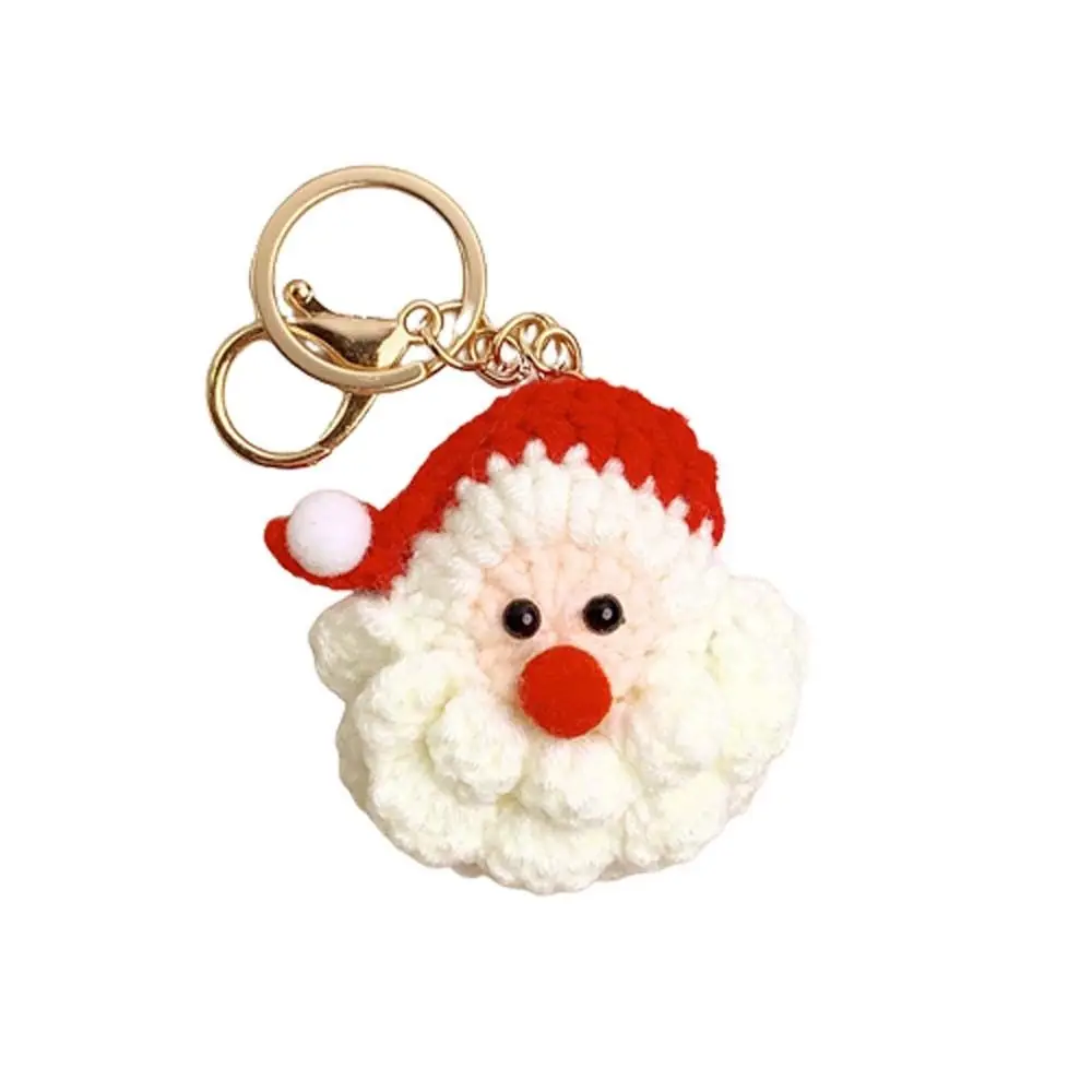 Christmas Mini Knitted Hat Keychains Knitted Hand-woven Christmas Gloves Keyrings Gloves Hat Christmas Hat Pendant