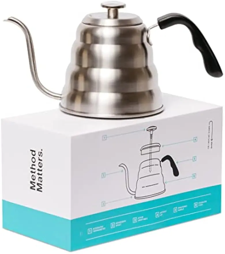 

Чайник на гибкой стойке с термометром для приготовления кофе и чая, нержавеющая сталь, емкость 1,2 л