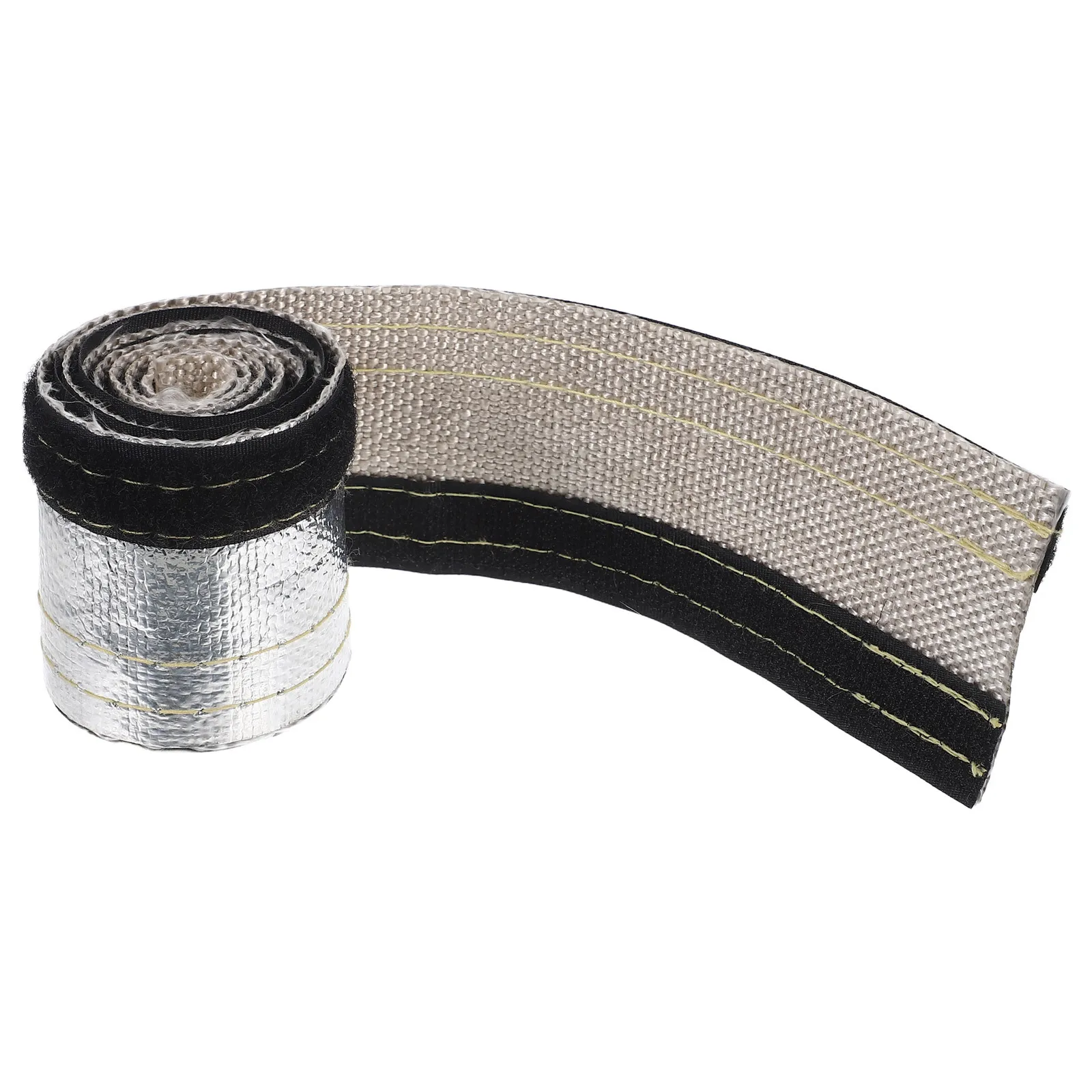 

Hook Loop Fire Resistant Sleeve Aluminum Foil Fiberglass Thermal Protector 15mm High Temp Insulation Wrap Oven Fire Shields