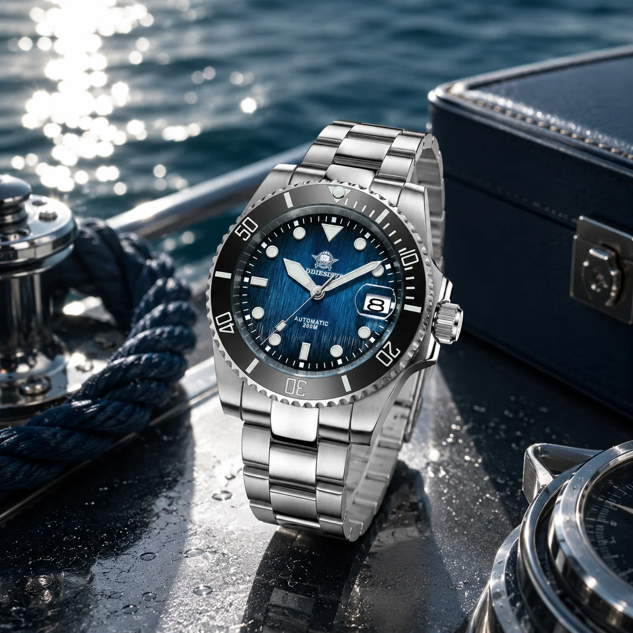

ADDIESDIVE 8215 Men's Automatic Mechanical Watch Top Brand Sapphire Glass Luminous Ceramic Bezel Underwater Watches 200m New