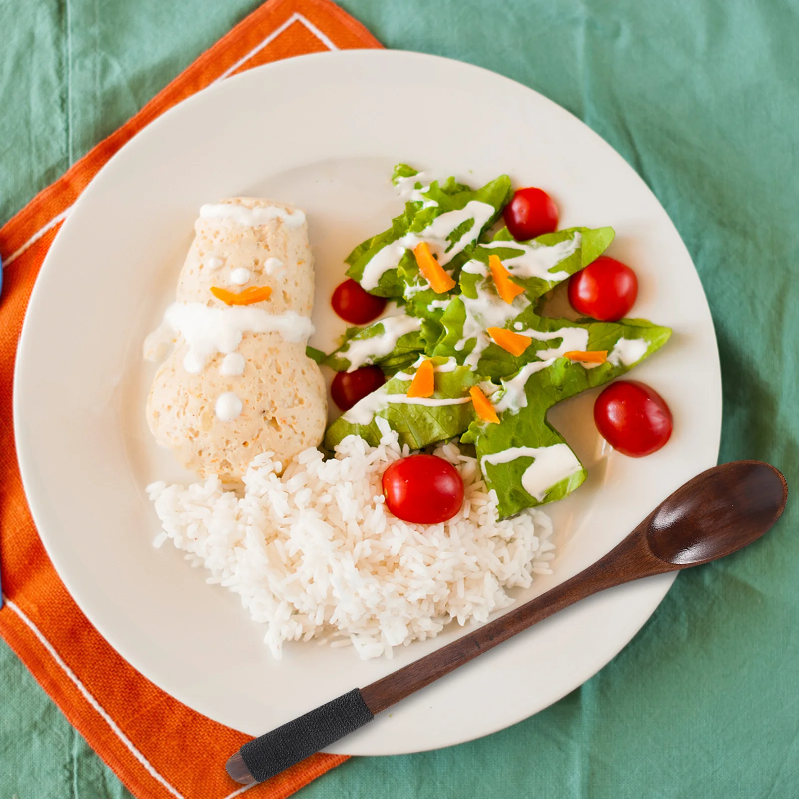 

5 pcs Children Wooden Spoons Japanese Style Handmade Wood Dinnerware Set For Eating Soup Coffee Stirring Small Kitchen Utensils