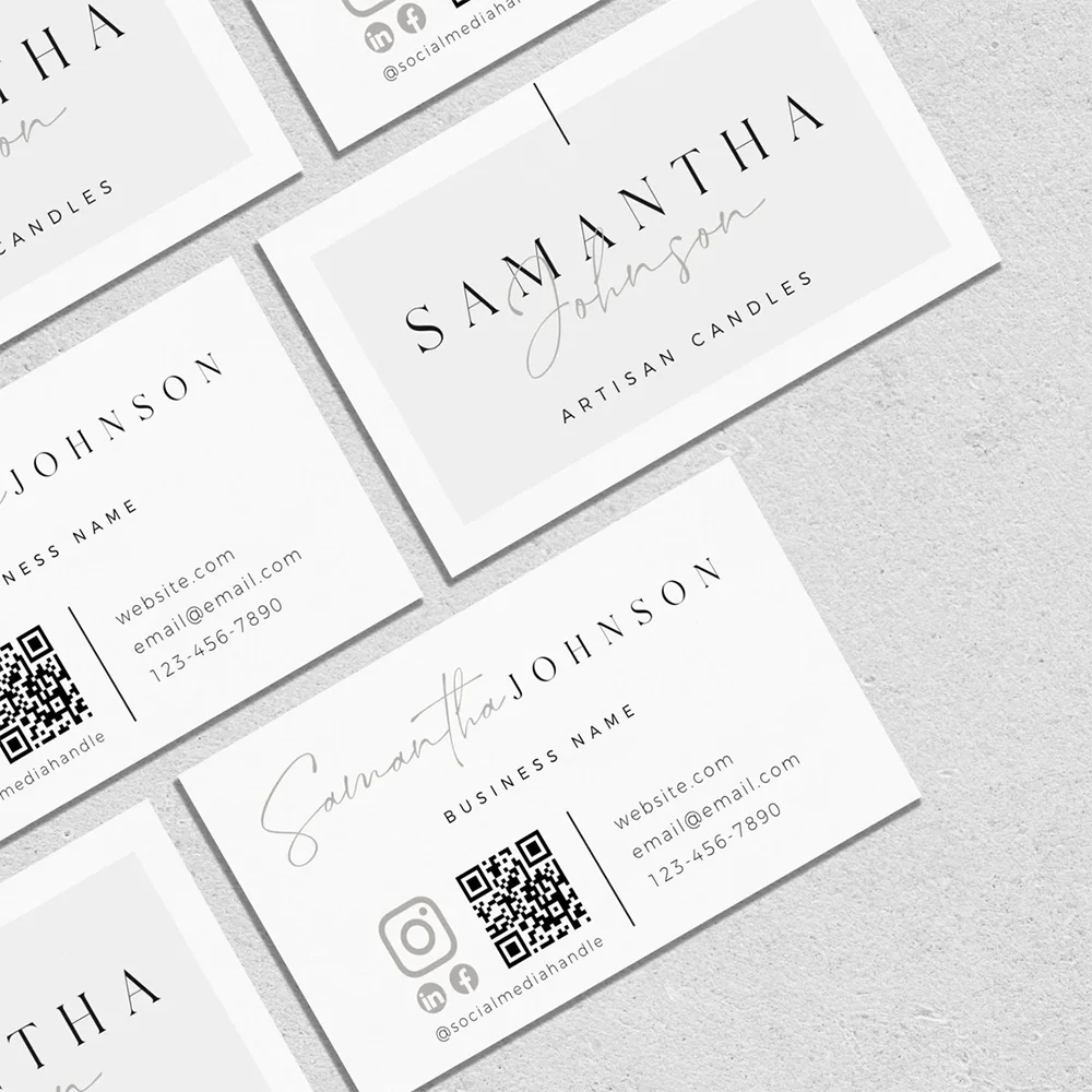 Individuelle Visitenkarten mit personalisiertem Logo, farbige Dankeskarten, Weihnachtsgrußkarten, Hochzeitseinladungen 9x5,4cm, doppelseitig – Detail 8
