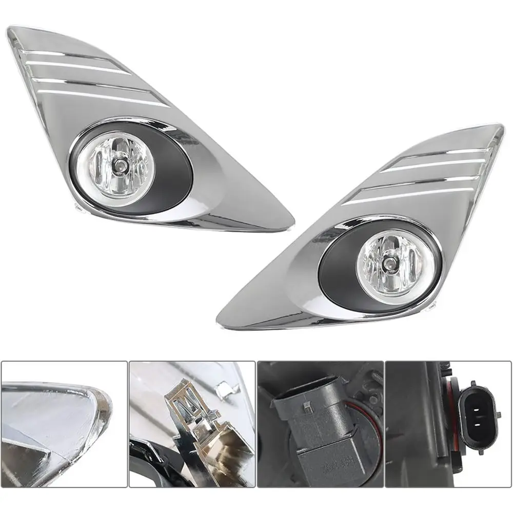 Toyota Camry 2012-2014 LE/XLE Fog Light Pair with Bulbs, Switch, and Bezel Kit