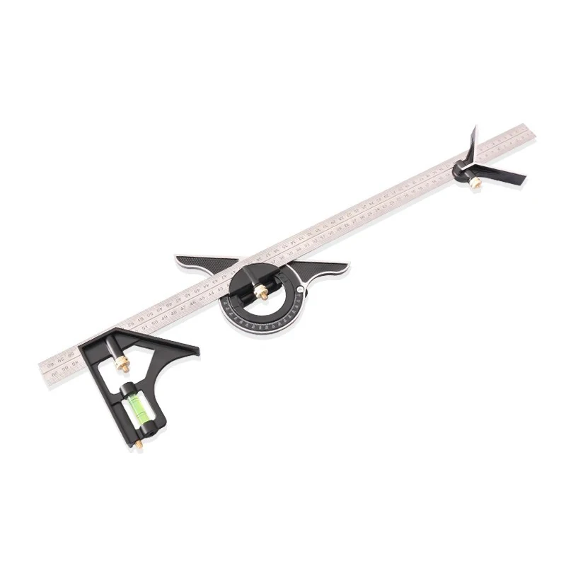 300mm Adjustable Ruler  Woodworking Tool 600mm Stainless Steel Multi-function Angle Ruler