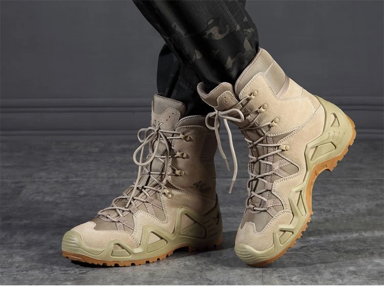 Botas de combate do deserto da força especial masculina, botas táticas, sapatos de tornozelo para caminhadas ao ar livre, tênis masculino