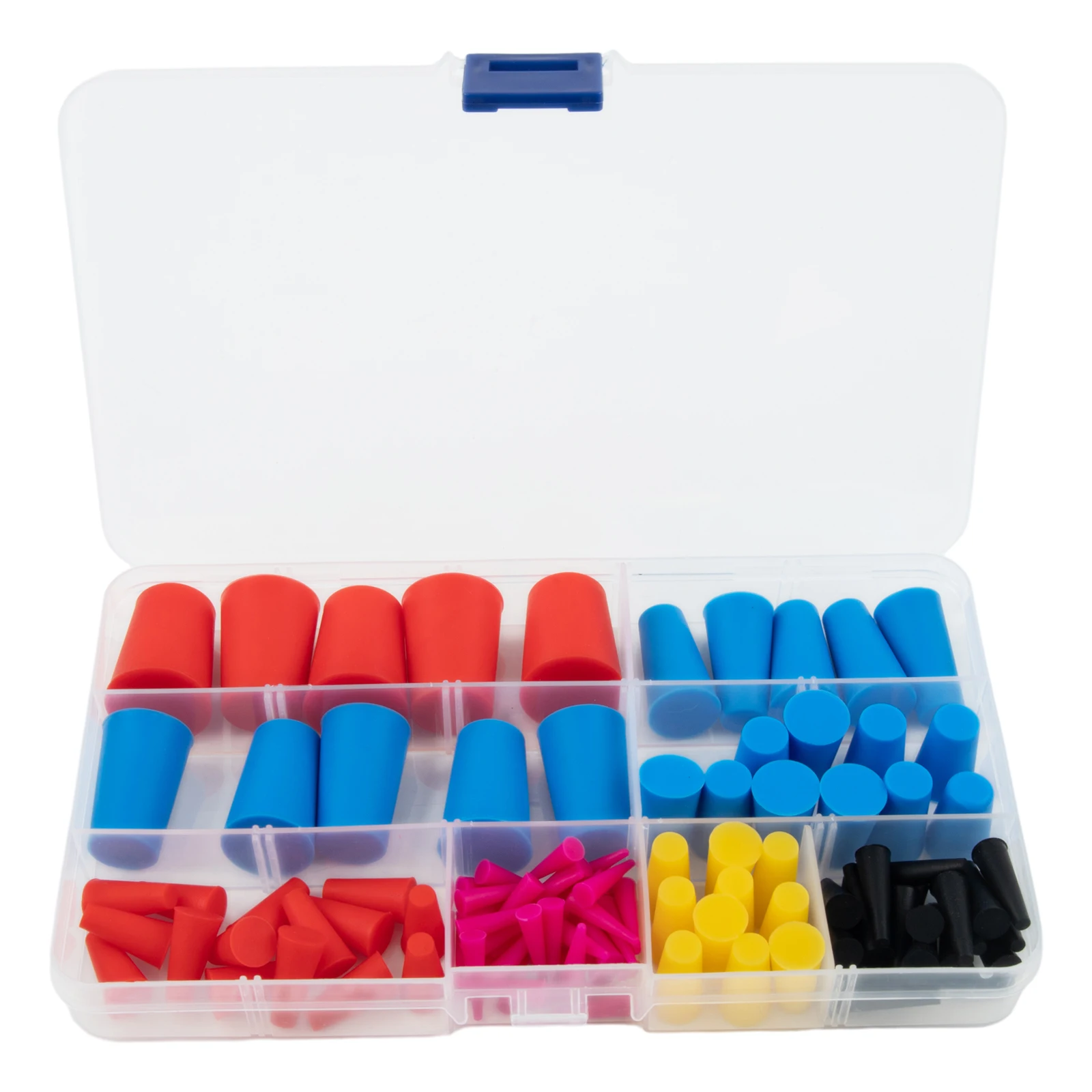 Silicone Cone Masking Kit 105 Pieces Heat Resistant for Powder Coating Electroplating Anodizing Sandblasting with Storage Box