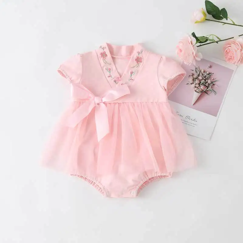 newborn Baby Floral Clothes Fashion Floral Printed Girls Rompers Short sleeve Infant Bodysuits Summer Clothes Soft Baby Clothes