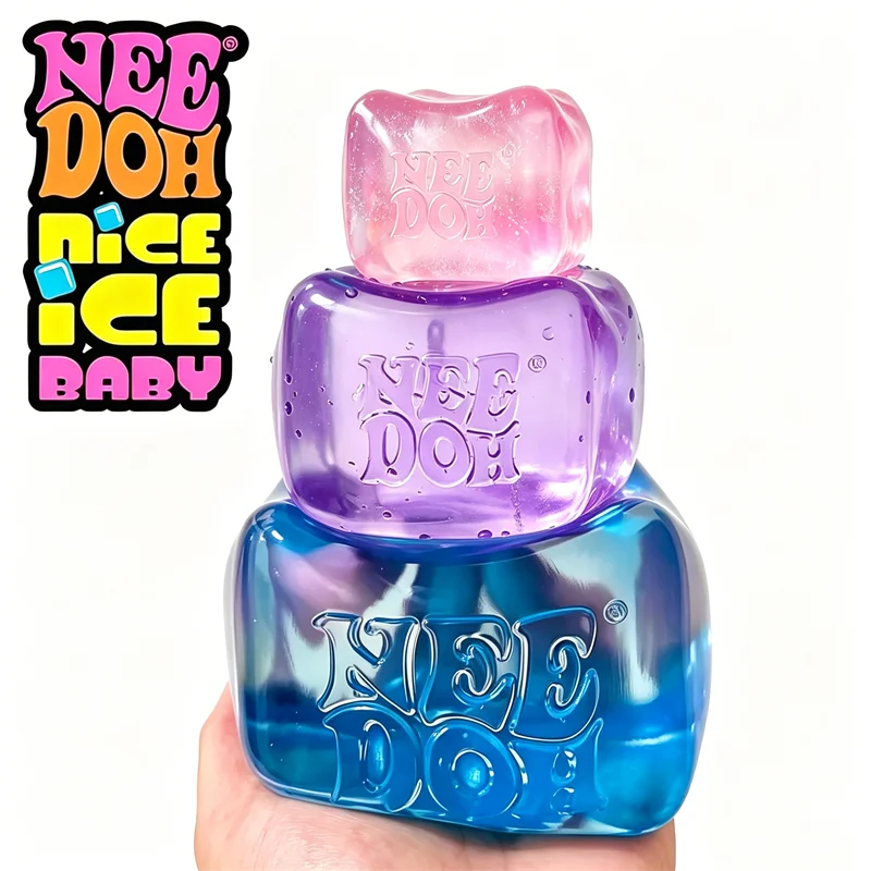 Needoh Nice Big Cube Shape Maltose Sensory Squeeze Fidget Toys Tight Slow Rebound for Office Worker Anxiety And Stress Relief