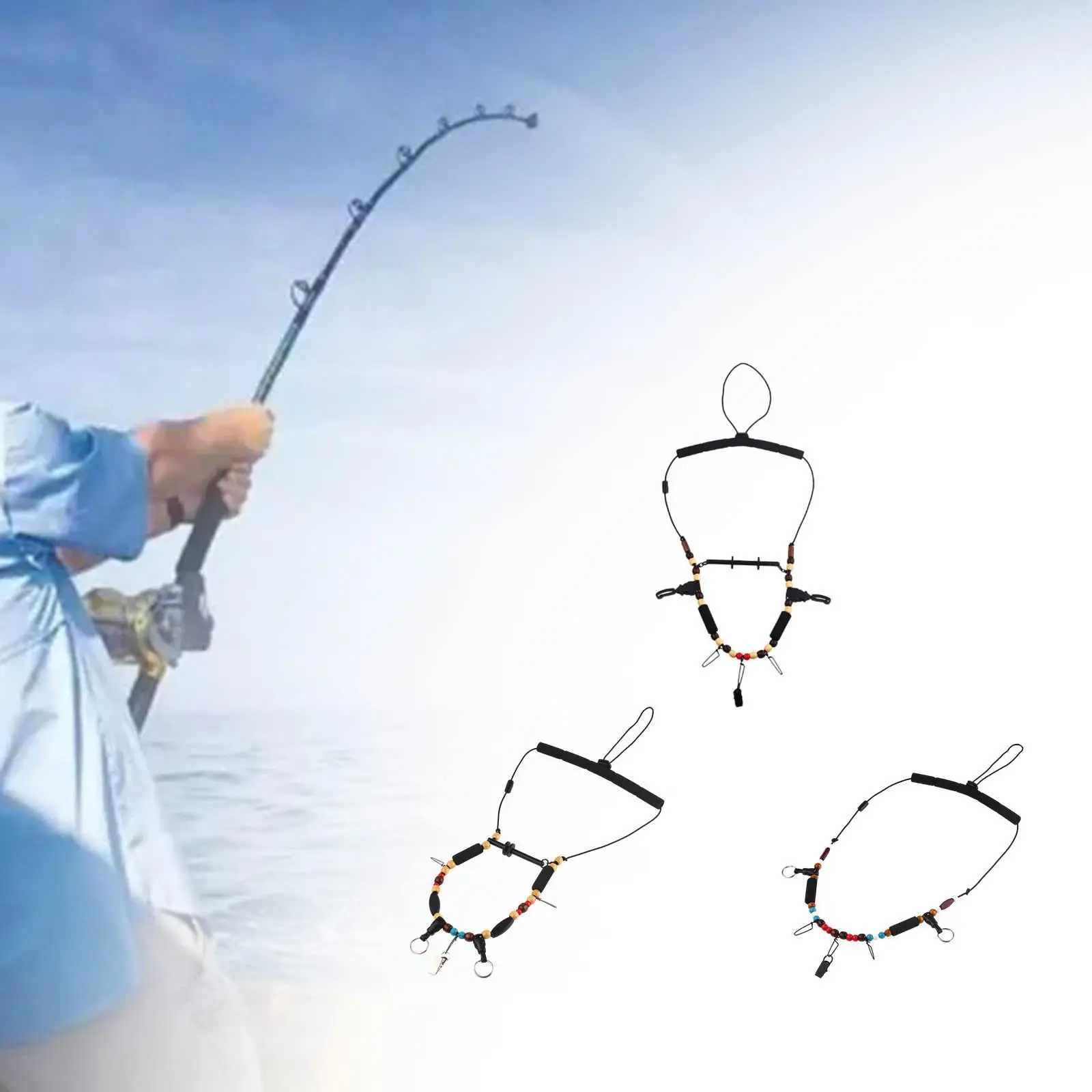 

Ожерелье для рыбалки нахлыстом, ремешок для снастей, деревянный пенопласт, органайзер для рыбалки, шейный ремешок для ловли карпа, приключения