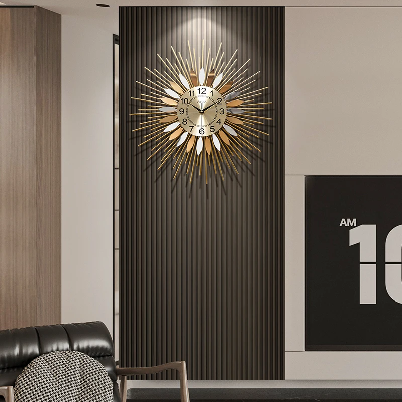 

Silent Aesthetic Wall Clocks Art Mural Living Room Digital Luxury Interior Wall Watch Nordic Horloge Murale Home Decoration