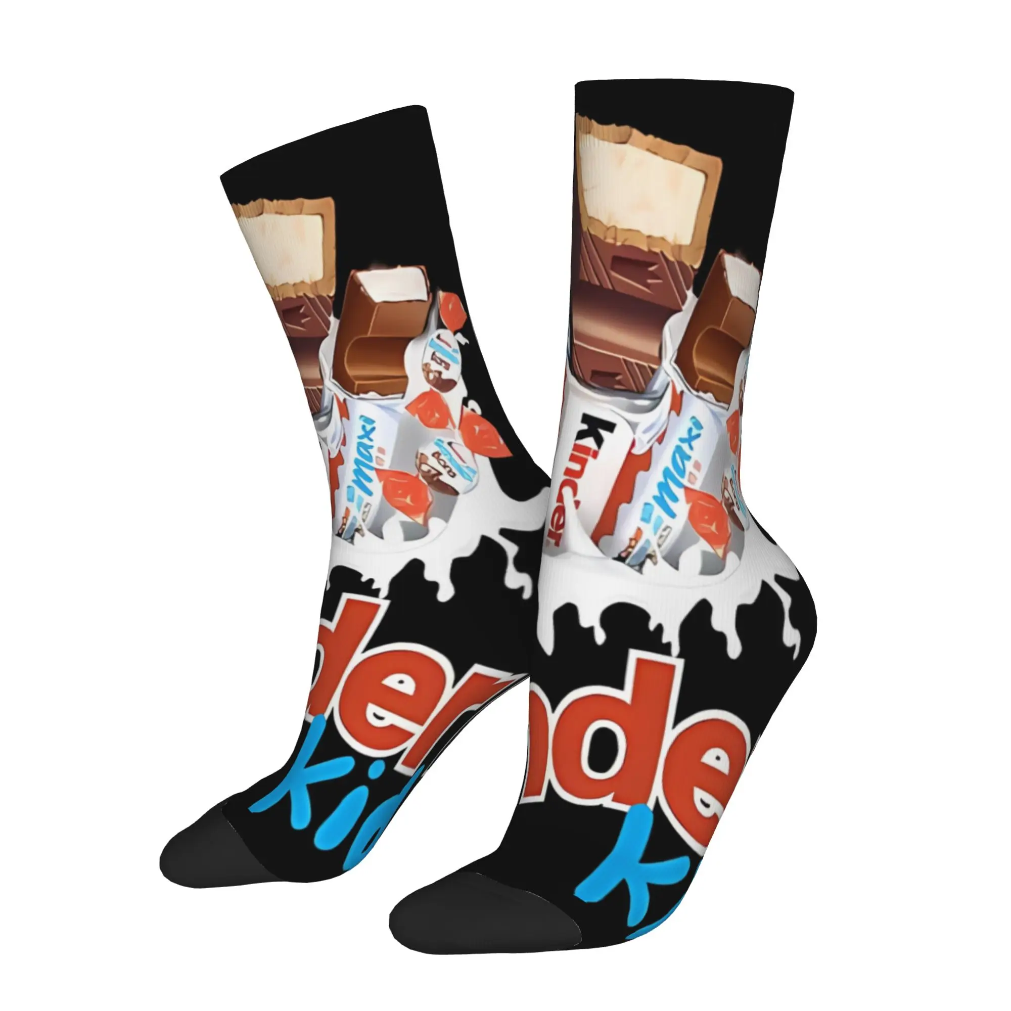 

1 Pair Funny Sock Kinder Surprise Black Rock Quality Pattern Printed Men Crew Socks Novelty Men's Socks