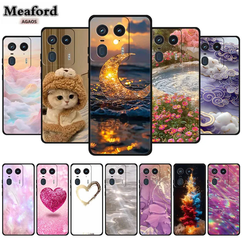 جراب هاتف خلفي لموتورولا حافة 50 نيو برو فيوجن X50 غطاء سيليكون فائق النعومة من البولي يورثين الحراري فوندا موتو S50 S 50 درع ملون كرتوني #1