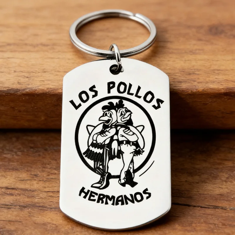 Los Pollos Hermanos, Chicken Brother Keychain, Personalized Accessory, Suitable for Giving to Good Brothers