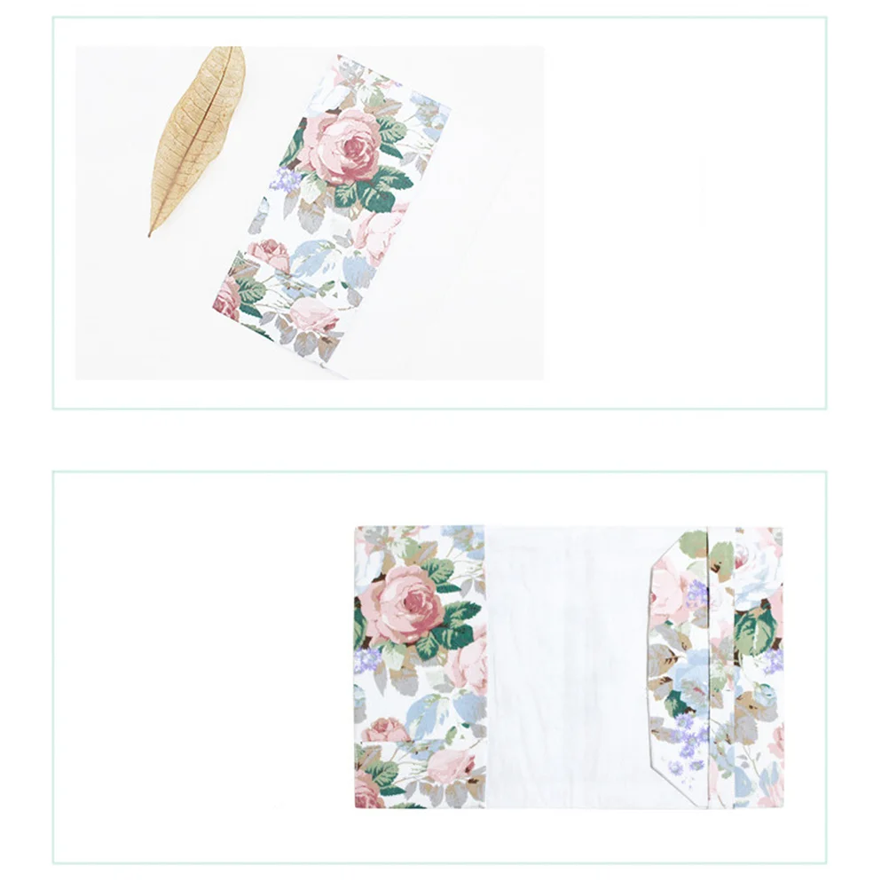 A5 Adjustable Book Cover Decorative Book Sleeve Crane Design Book Protector Hand-made Cloth Book Cover Hand Account Book