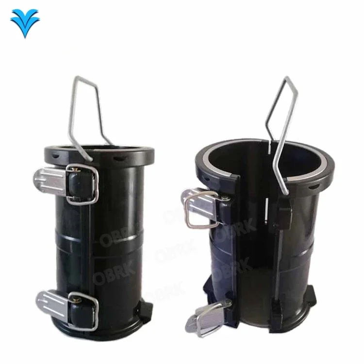 Cast Iron Cylinder mould 100*200mm 150*300mm for detachable plastic  cube mold concrete cylinder molds