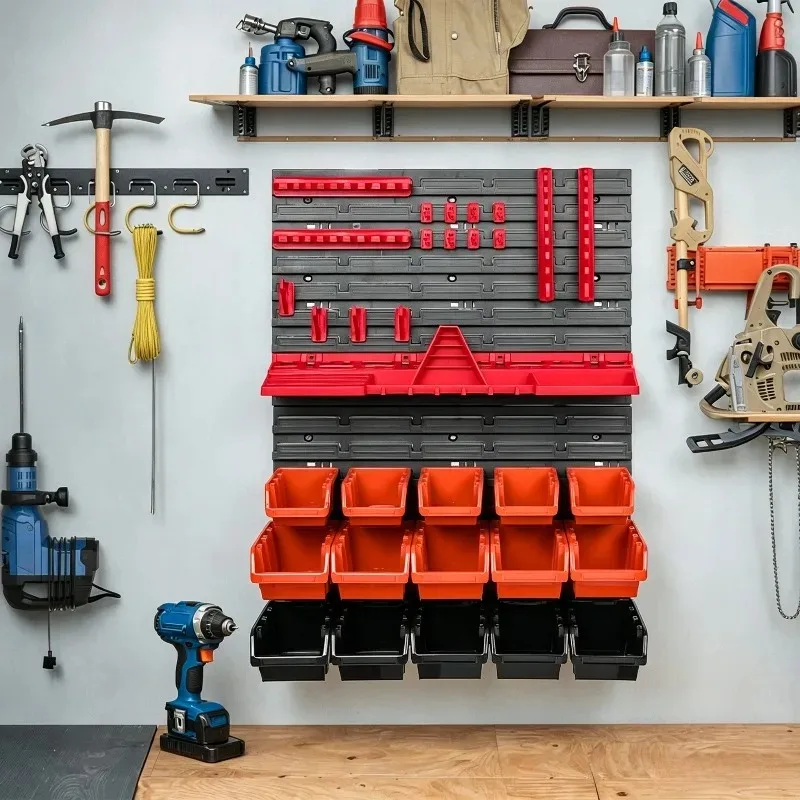 Multifunctional Storage Tool Case Work Space Accessory Cases Pegboard Home Tools Hanging Boxes Handmade DIY Storage Tools Box