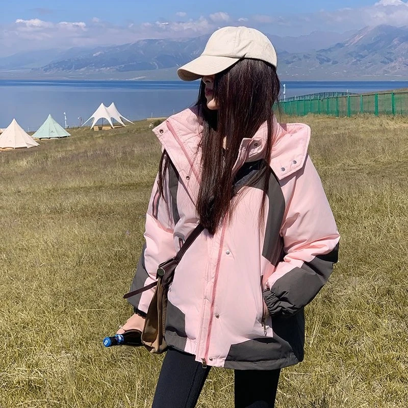 

2025 женская зимняя короткая свободная хлопковая стеганая куртка, уличная спецодежда, стильное толстое теплое модное модное пальто