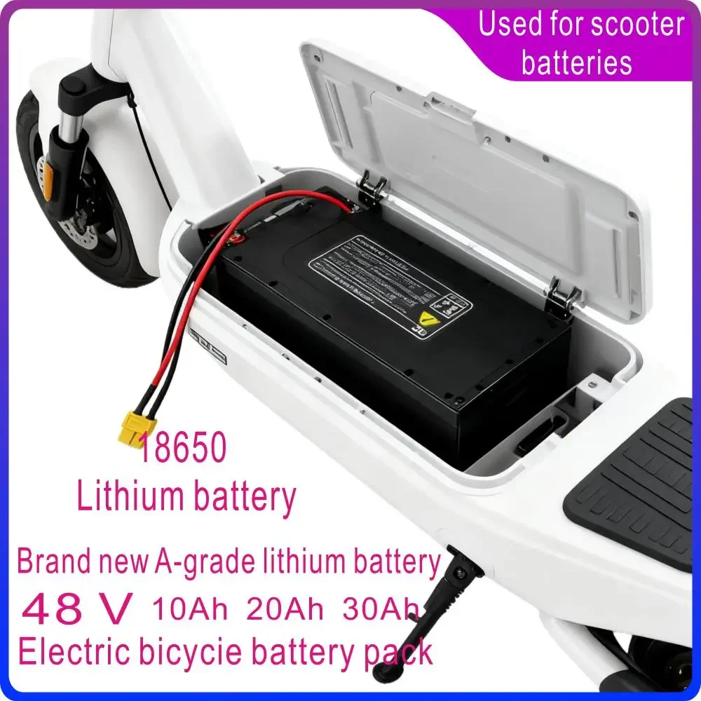 2026 New 48V 10Ah 20Ah 30Ah Waterproof lithium battery with power range for 250W to 1000W for electric scooters and bicycles