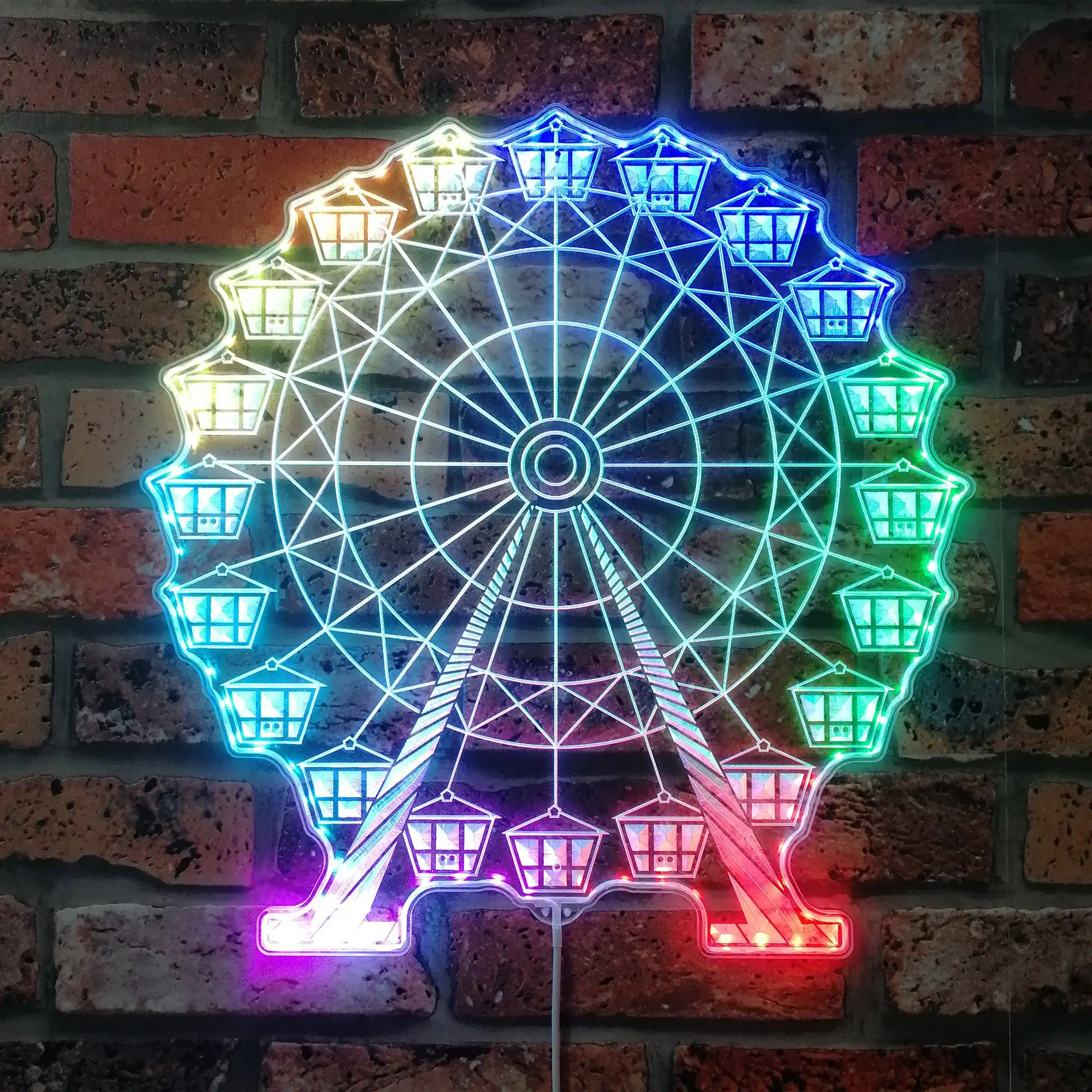

Ferris Wheel Kid Room RGB Dynamic Glam LED Sign st06-fnd-i0317