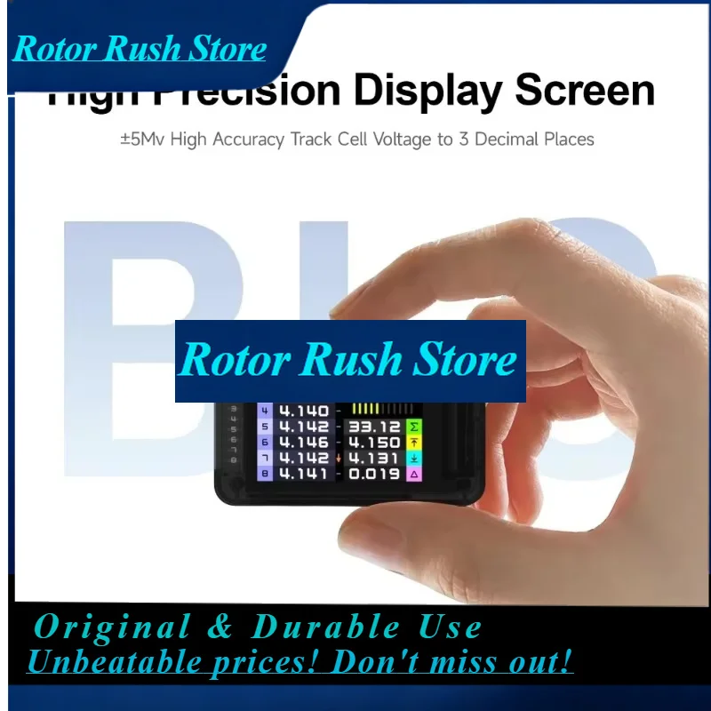 RoRuSISDT BL8 Intelligent Active Balancer For 2S-8S LiPo Batteries With XH2.54 Connector High-Precision Color Screen Battery Tes