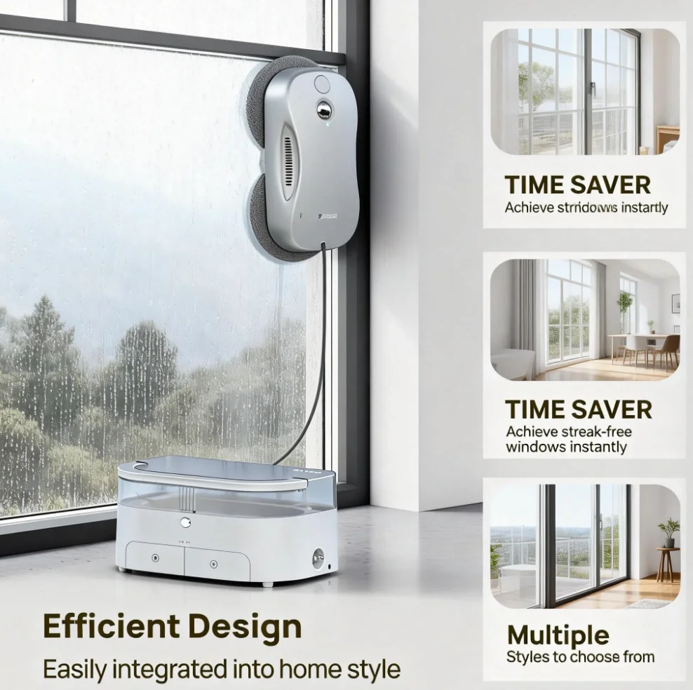 

Smart Window Cleaning Robot Intelligent Remote Control Automatic Water Spray Brushless Motor for Outdoor Household Use Electric
