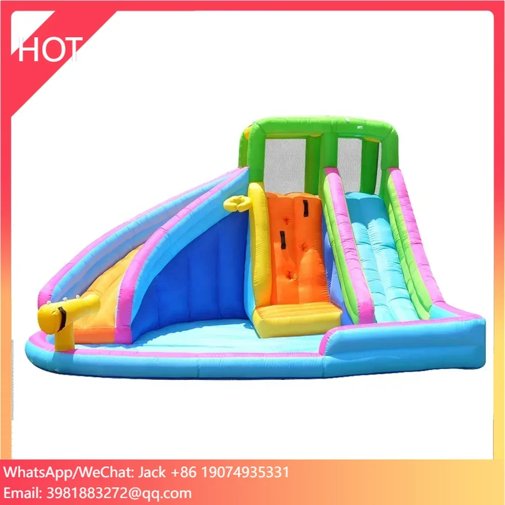 

Durable Safe Commercial Cheap Double Slide Accessories Customization Oxford Inflatable Castle Bounce House Jumping Trampoline