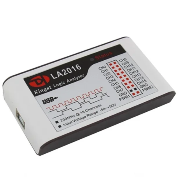 LA2016 USB Logic Analyzer 200M MAX Sample Rate 16Channels 10B Samples MCU ARM FPGA Debug Tool English Software