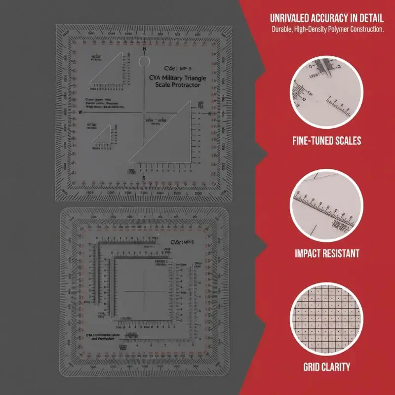 MGRS USNG Practical Topographic Map Scale, Coordinate Scale, Suitable For Navigation And Exploration At Sea And Land