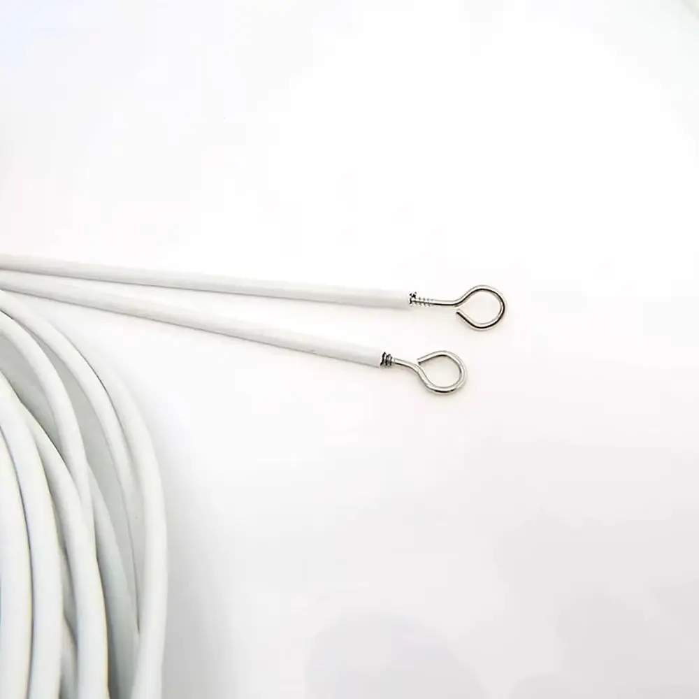1Set New 2/3/4/5 Meters Curtain Spring Rope White PVC Steel Curtain Track Wire with HOOKS EYES Window Cord Cable Net