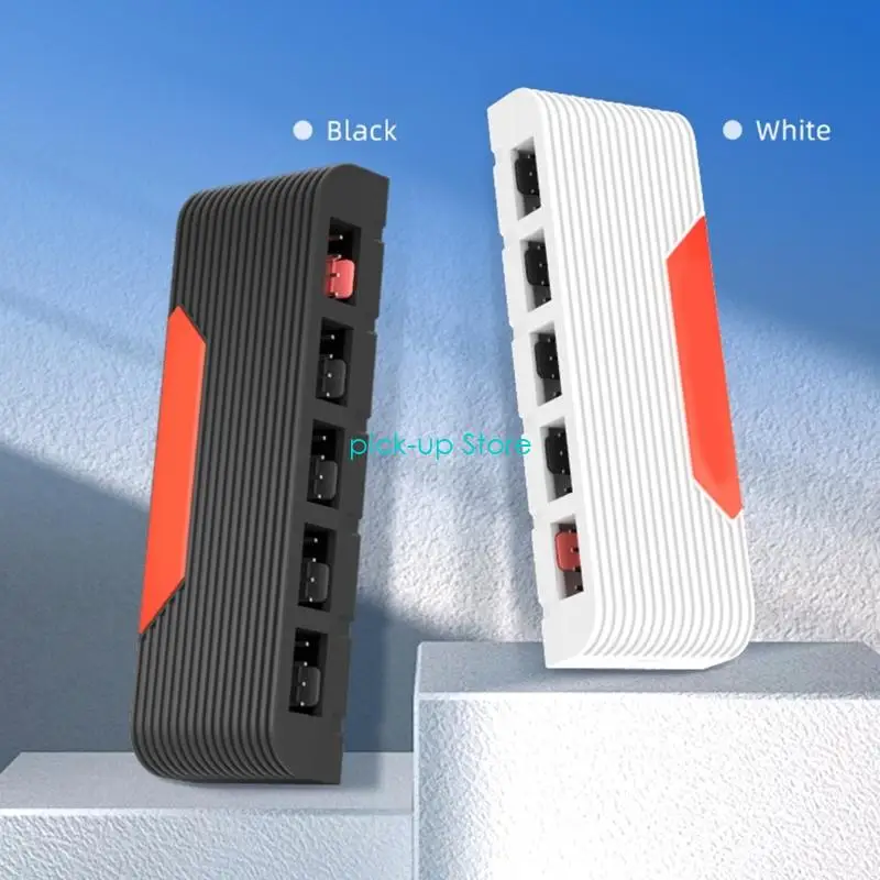 

Q5WA 5 Port Pwms PC Fan Hubs Controller For 12V 4Pin Fan Satas Power Supply Controller Cooling Fan Hubs Pwms Fan Splitters