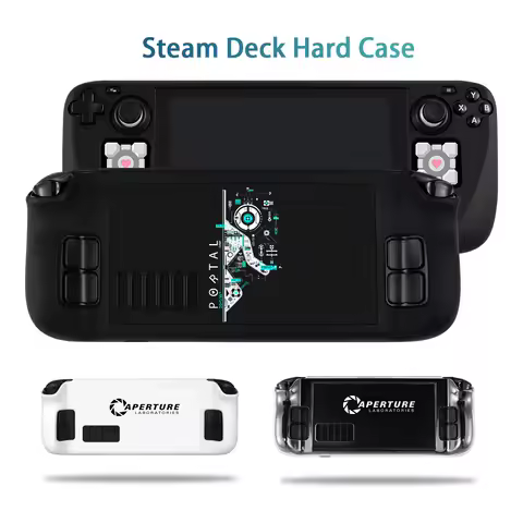Steam Deck Case Portal Console Cover Hard PC Protective Anti-Scratch Non-Slip Black White Transparent Shell Case Accessories