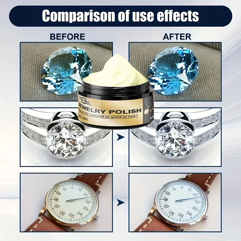 Jewelry polishing paste can efficiently remove the oxidation layer, fine scratches, and stubborn stains on precious metals (such