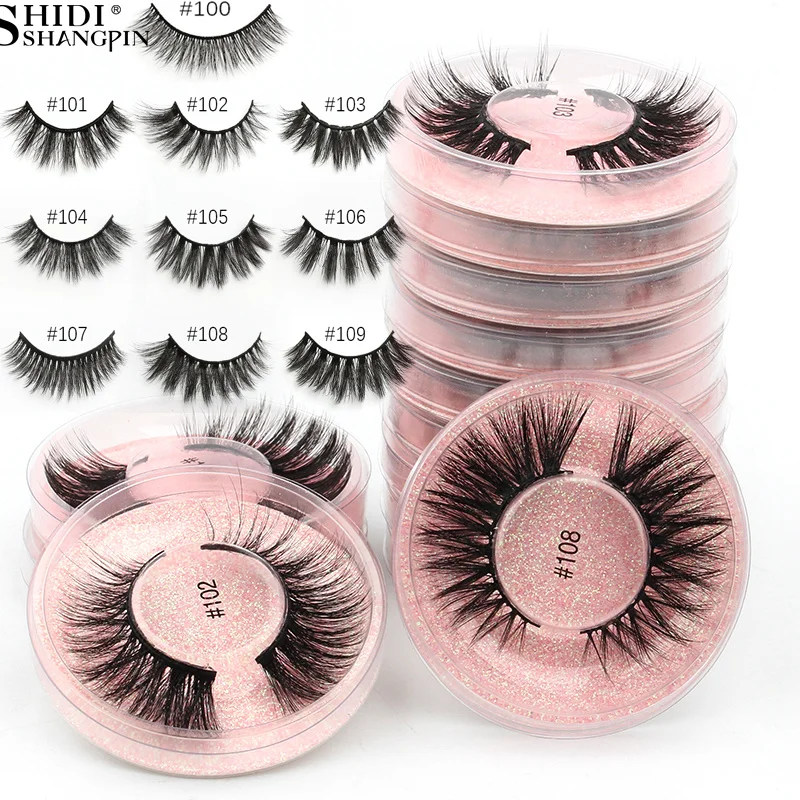 卸売つけまつげ 4/10/20/100 個フェイクミンクふわふわナチュラルルック再利用可能な乱雑な偽まつげエクステンションバルク Cilios メイクアップ