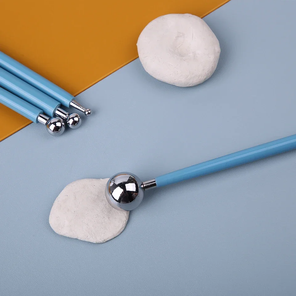 Für Prägemuster, 4-teilig, Punktbohrer, Rillstift mit DIY-Kugelstift, Werkzeuge, Spirale, Doppelkopf, Tonformungswerkzeuge – Detail 5